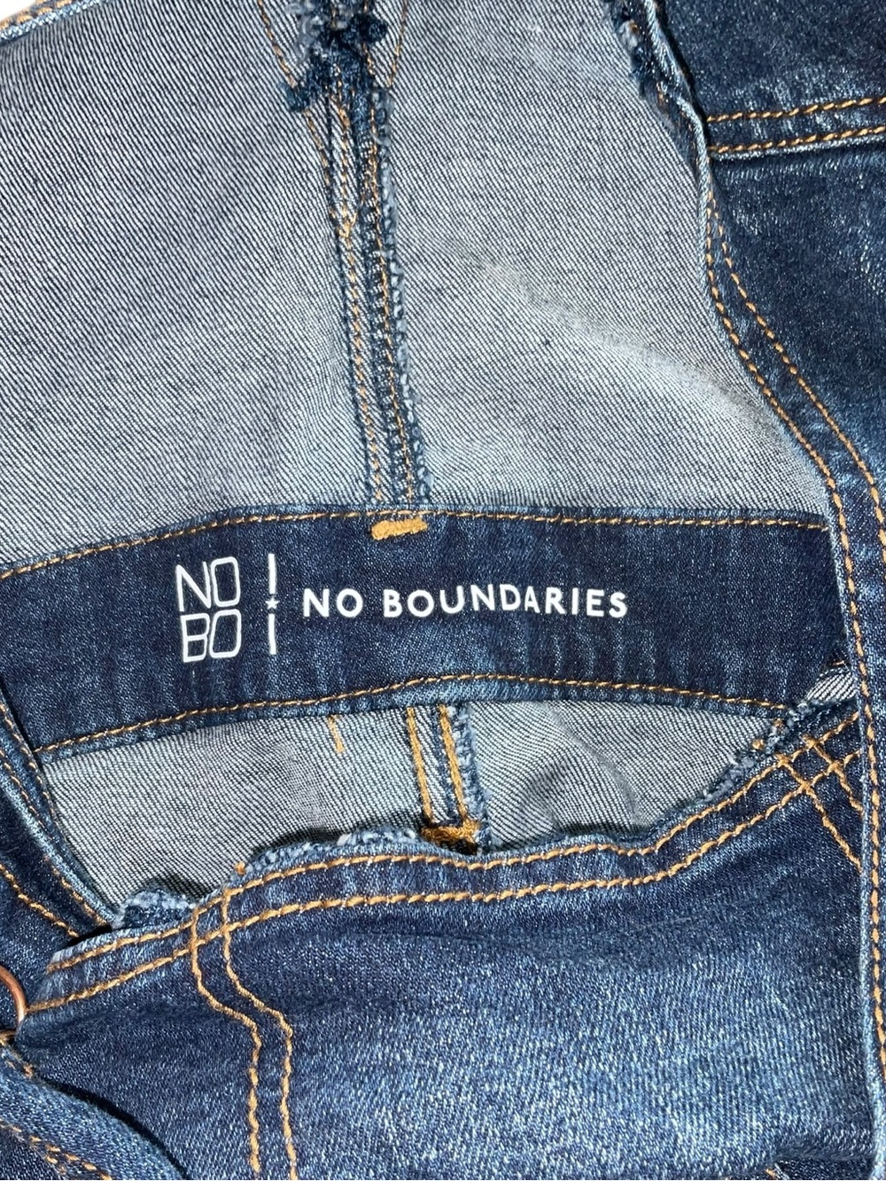 No Boundaries Dark Blue Denim Overalls - Picture 6 of 7